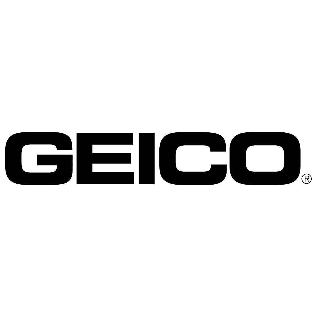 Home 5 GEICO auto insurance company logo in black - trusted insurance partner
