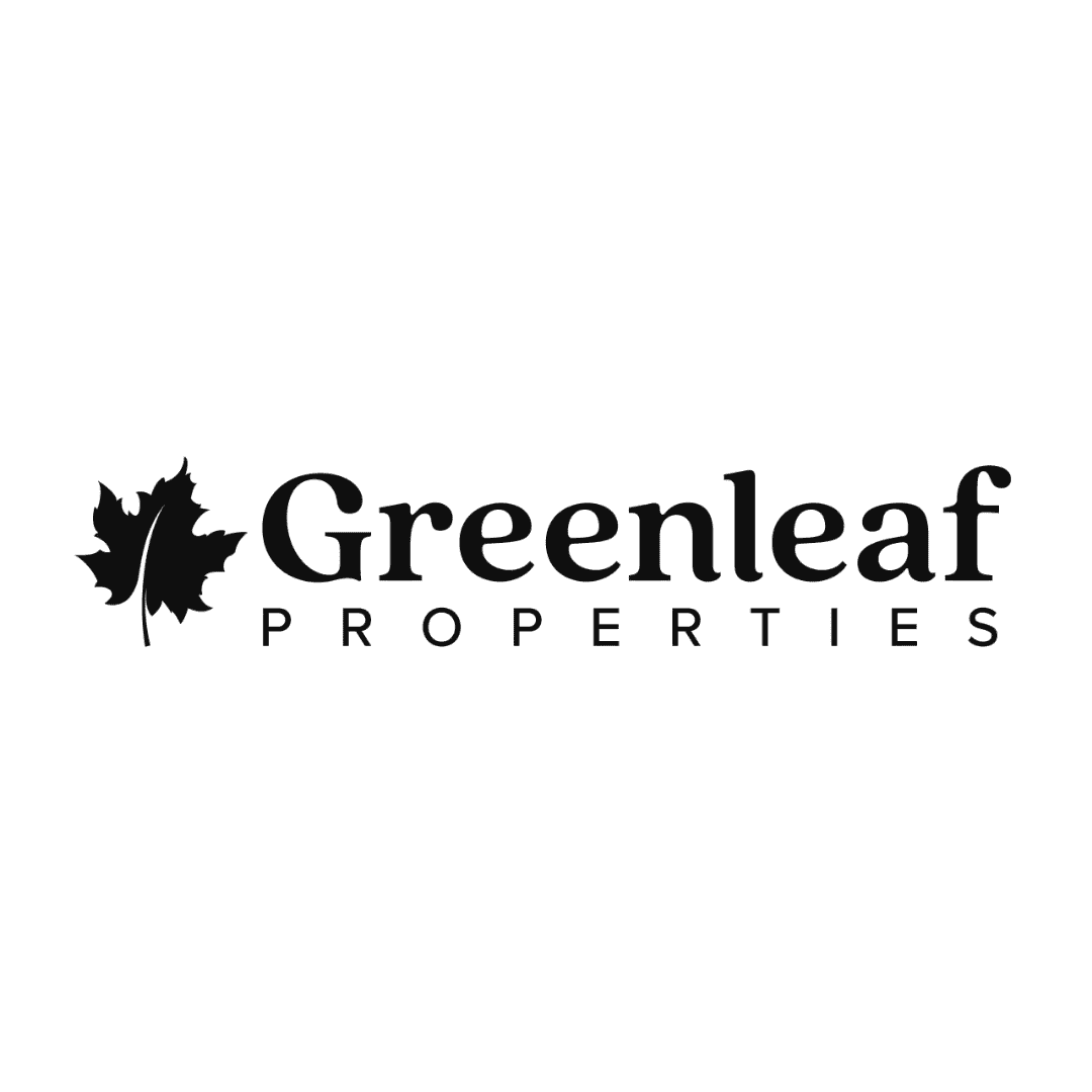 Home 9 Greenleaf Properties real estate logo with maple leaf icon - trusted sustainable development partner