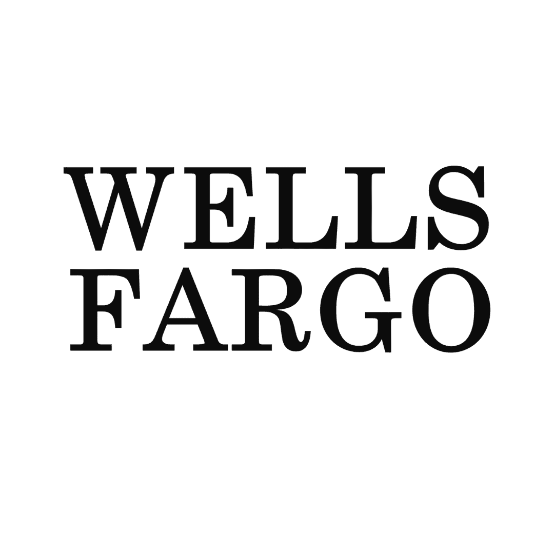 Home 8 Wells Fargo bank logo in black - trusted financial services partner
